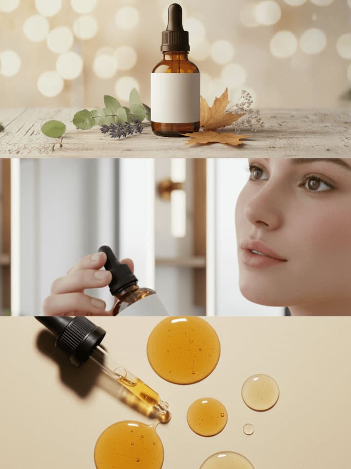 AI skincare product photo set example with premium e-commerce visuals