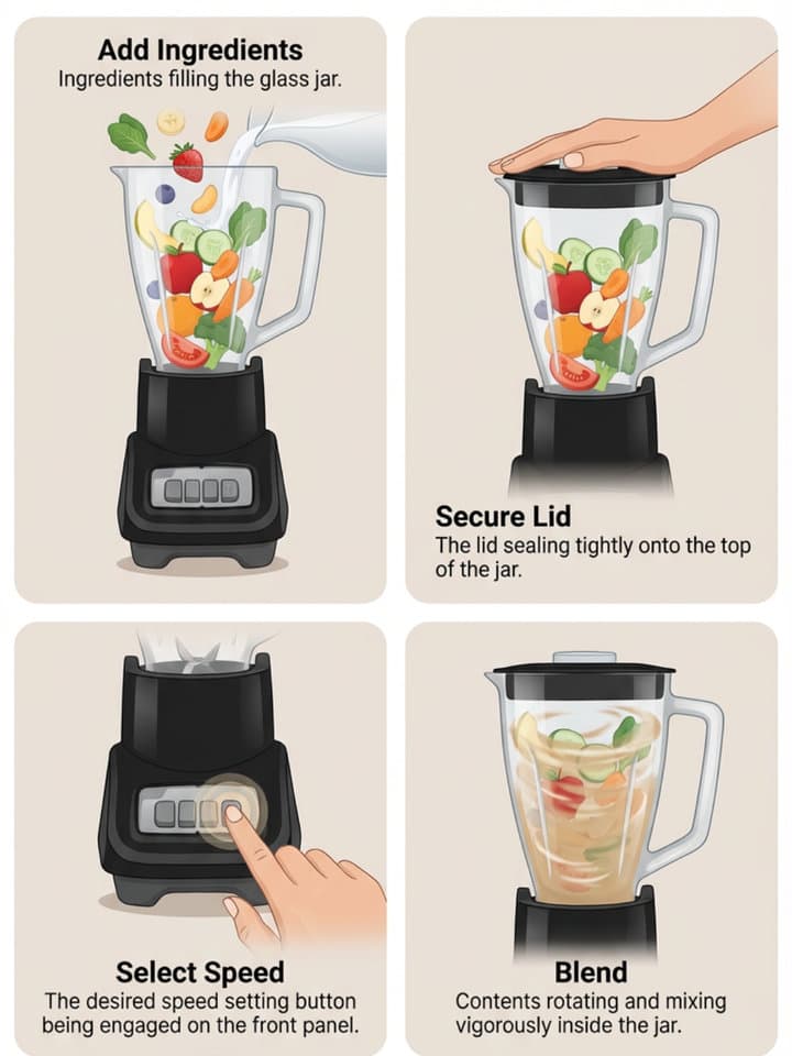 AI-generated instruction flowchart showing clear step-by-step visual guide